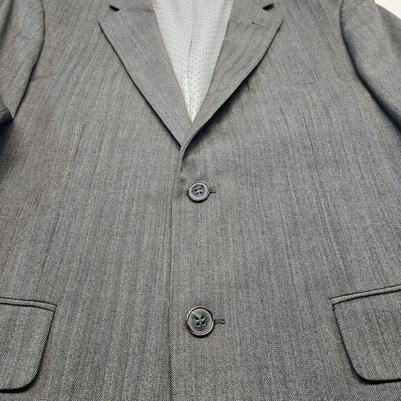 Bachrach Mens Blazer 42s Gray Two Button‎ - Picture 11 of 13
